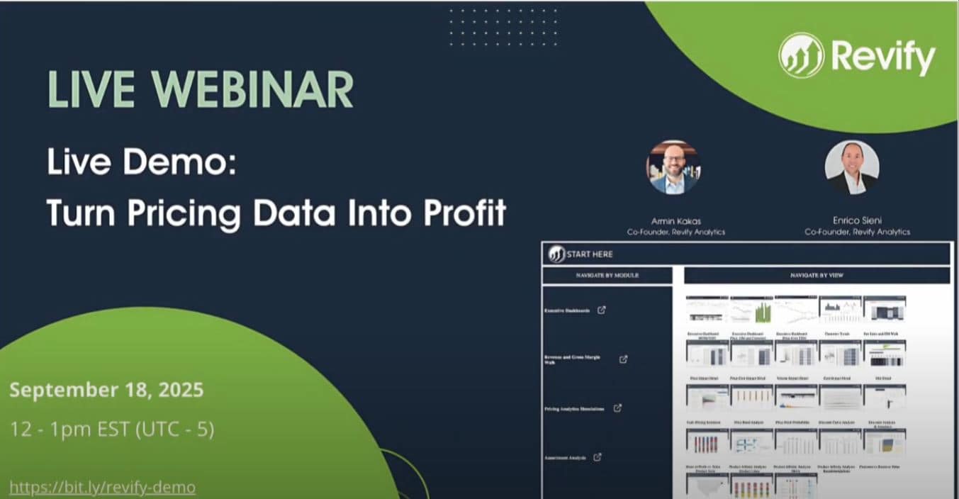 Read more about the article Revify Demo Turn Pricing Data Into Profit Webinar